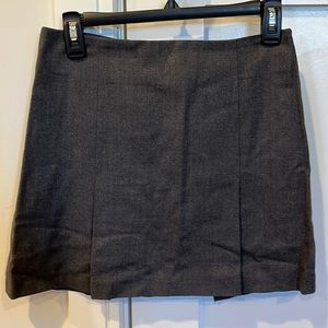 Theory For Scoop Grey Pleated Bottom Miniskirt SZ 0